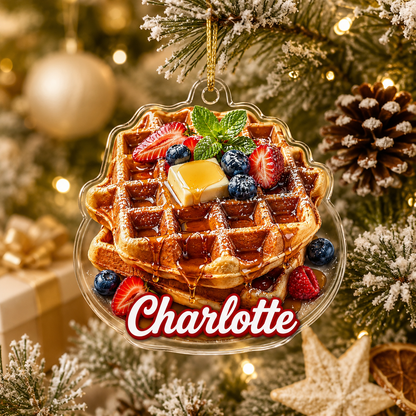 Breakfast Custom Name Waffle Acrylic
