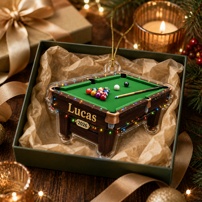 Custom Name Billiards Festive Cue Table Acrylic