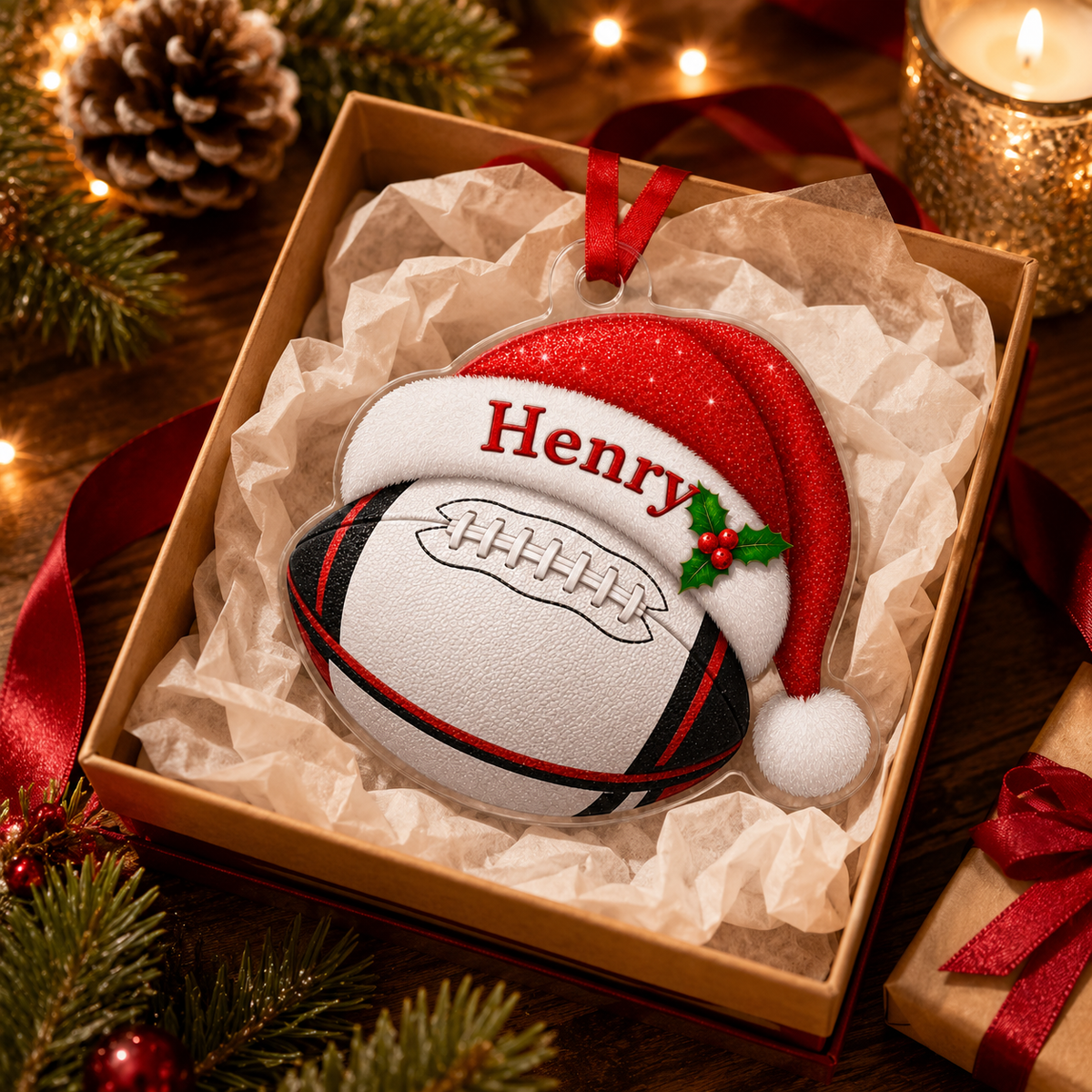 Sport Custome Name Acrylic Rugy Ball