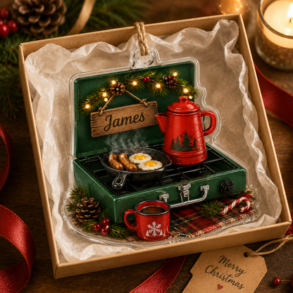 Camping Personalize Acrylic Christmas Breakfast