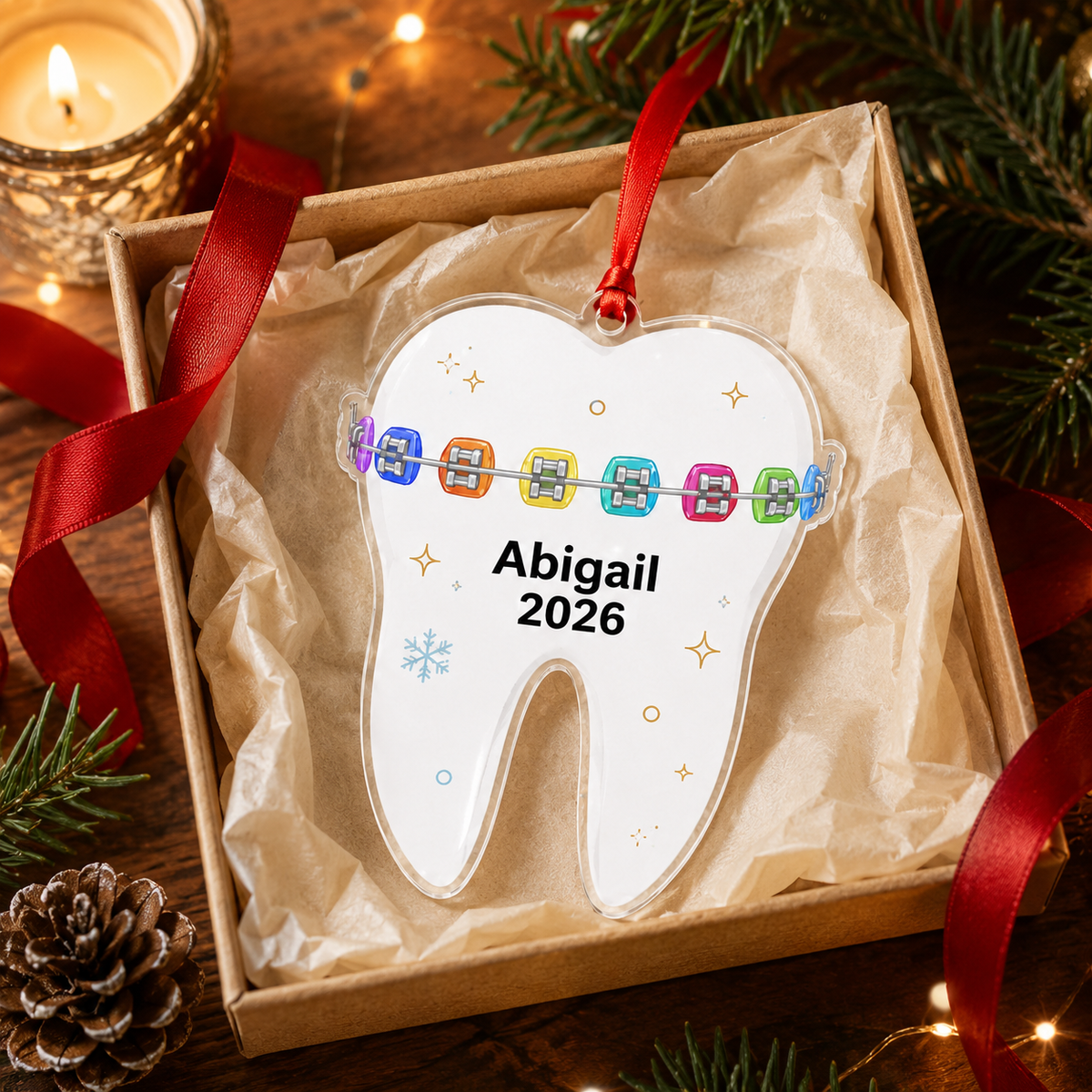 Dental Colorful Braces Tooth
