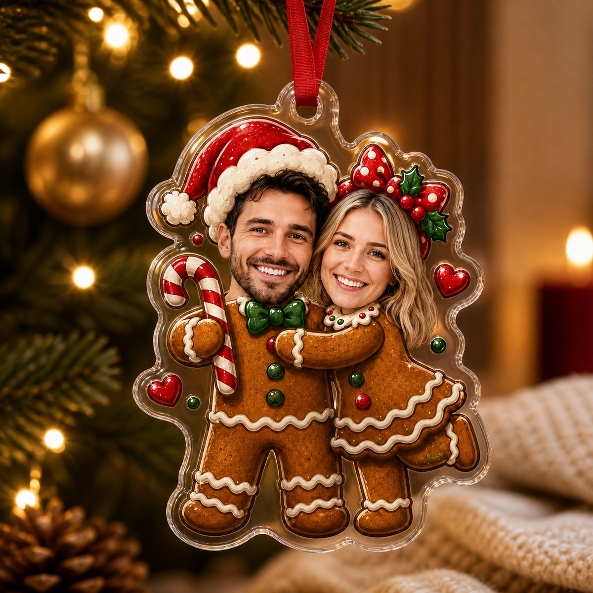 Custome Photo Couple Gingerbread