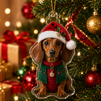Dog Chrismast With Noel Sweater Dachshund