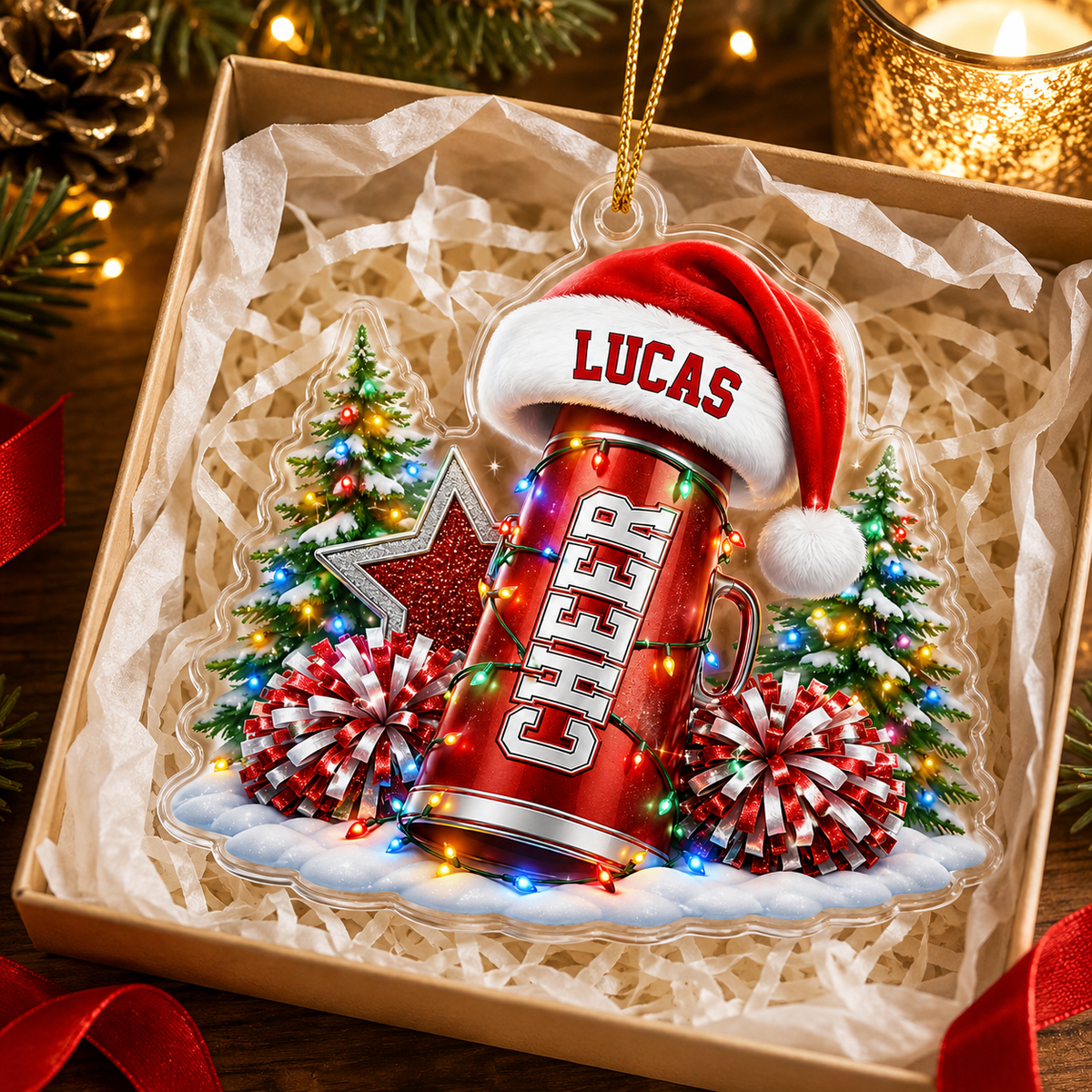 Custom Sports Christmas Acrylic - Cheerleading