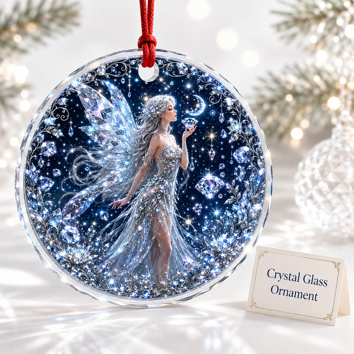 Fairy Glass Ornament Diamond Fairy