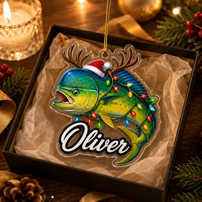 Fishing Christmas Lights Mahi Mahi Acrylic