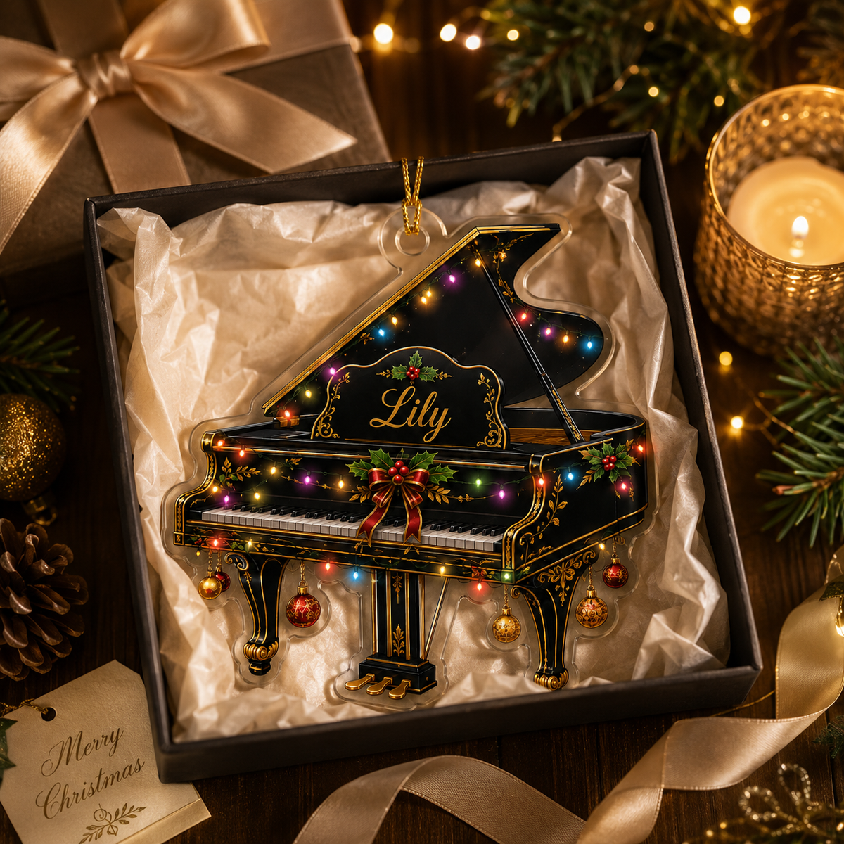 Piano Custome Name Acrylic Style 4