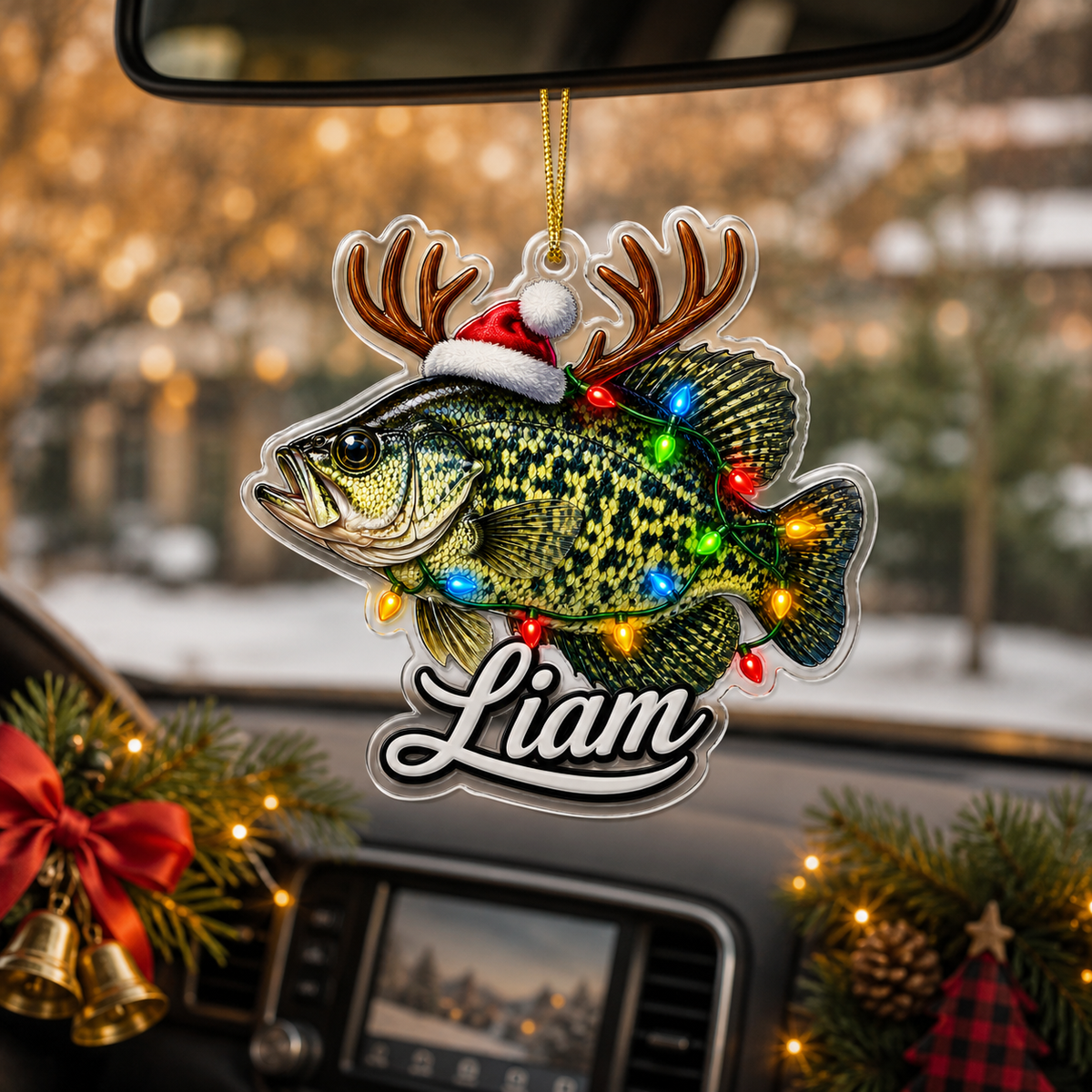 Fishing Christmas Lights Crappie Acrylic