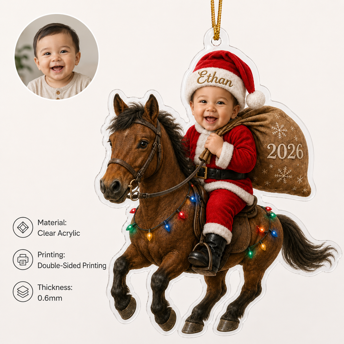 Custom Photo Baby Animal Horse