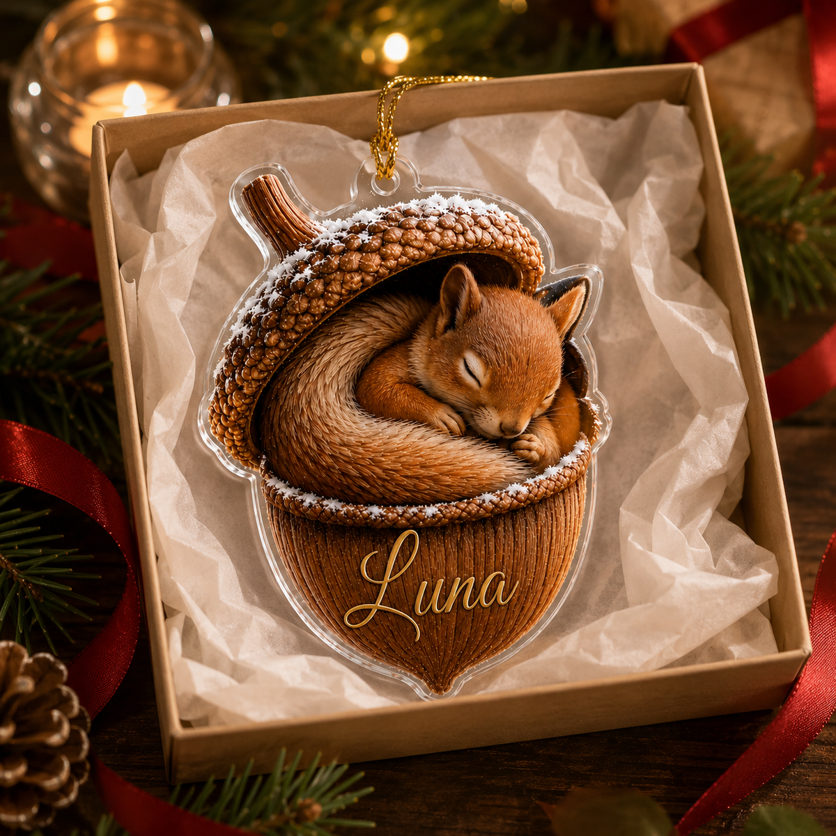 Animal Tree Decor Acrylic Squirrel