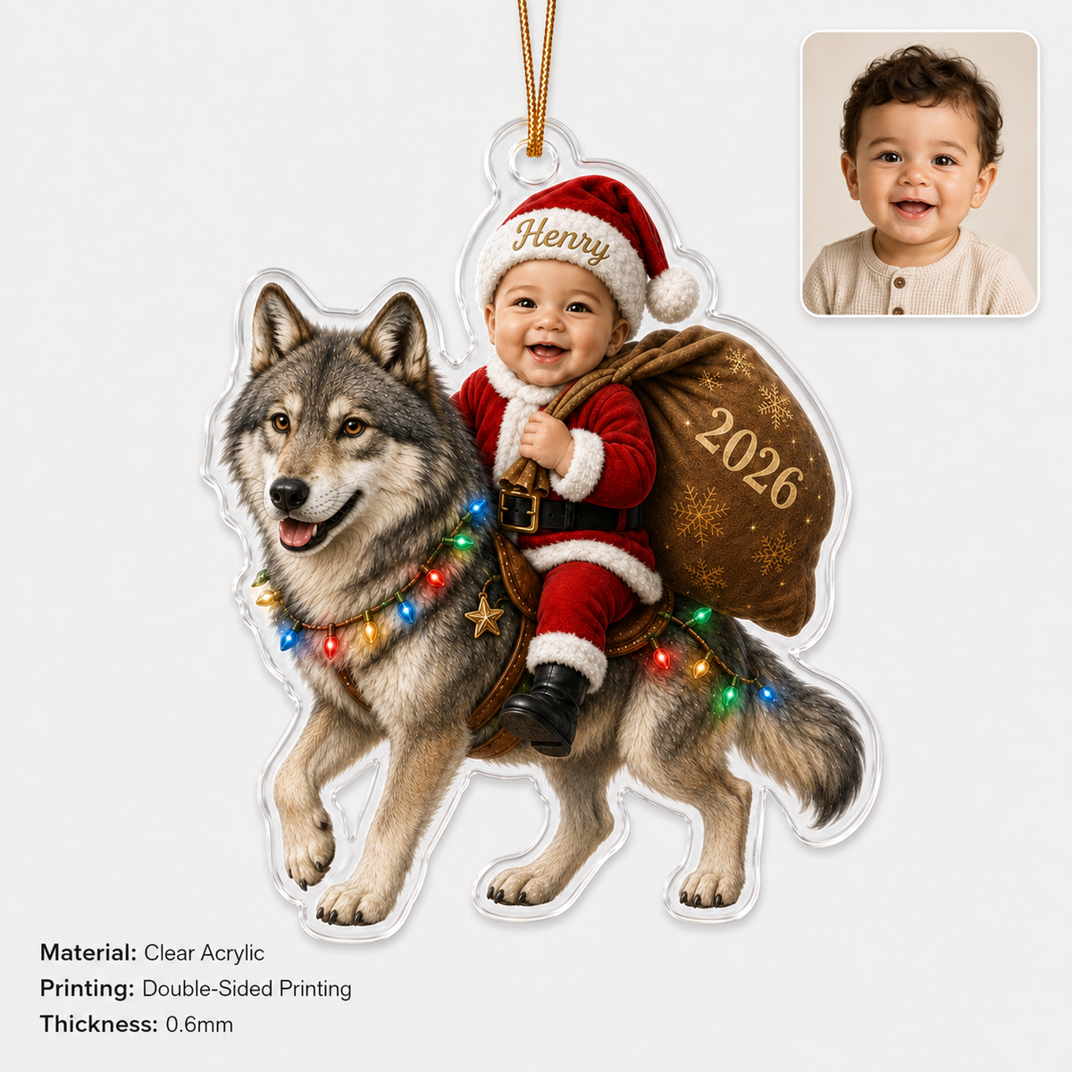 Custom Photo Baby Animal Wolf