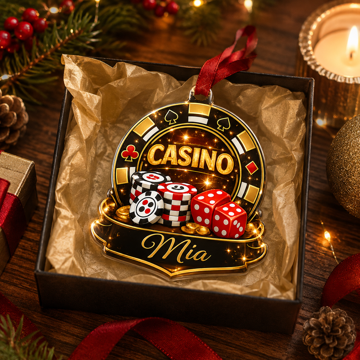 Pocker Custome Name Acrylic Winner Casino