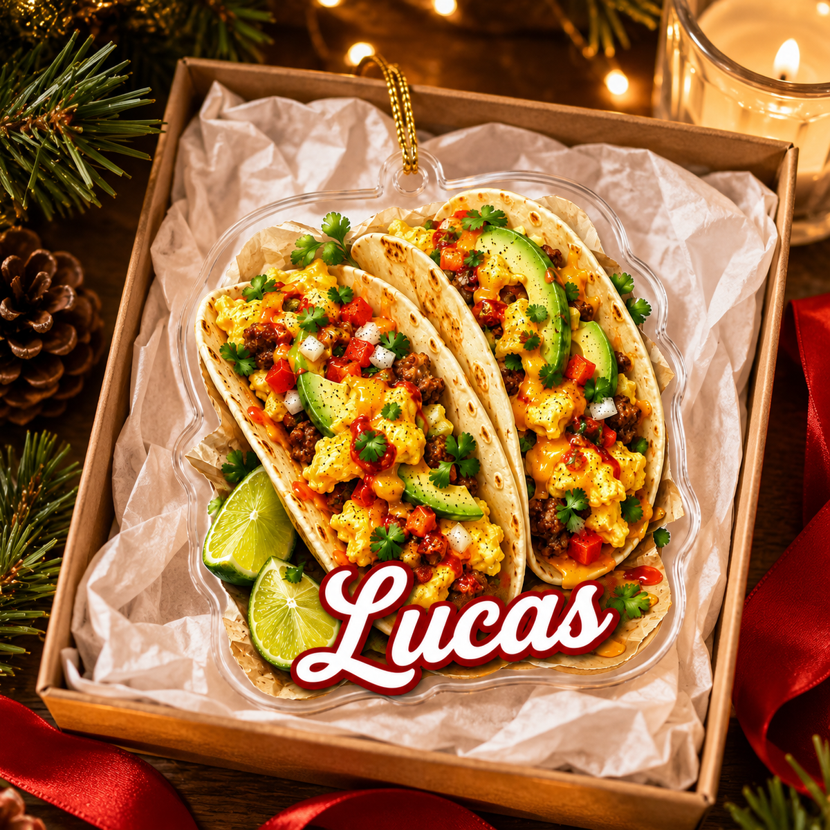 Breakfast Custom Name Breakfast Tacos Acrylic