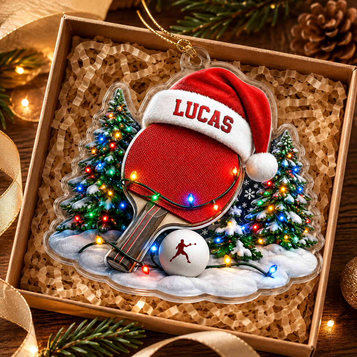 Custom Sports Christmas Acrylic - Table Tennis