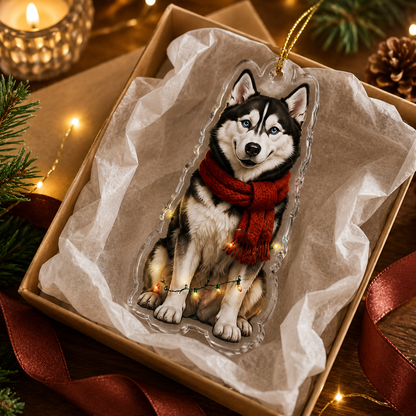 Dog Christmas Ledlight Husky Siberian