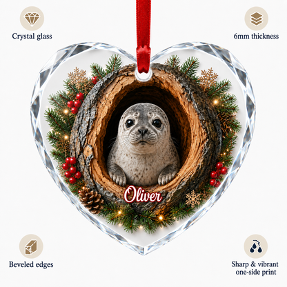 Animal Glass Ornament Tree Hollow Seal