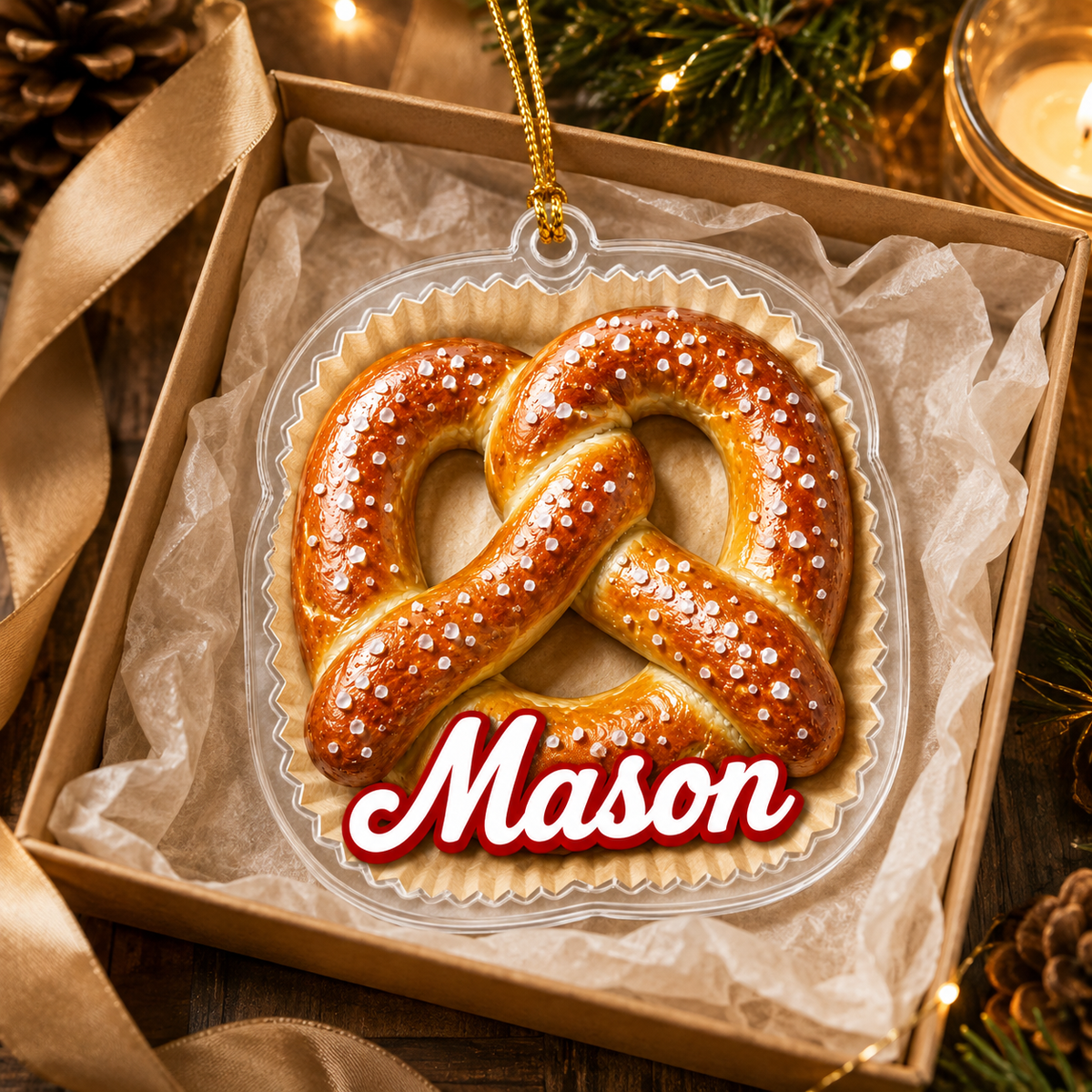 Breakfast Custom Name Soft Pretzel Acrylic