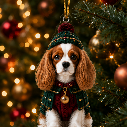 Dog Chrismast With Noel Sweater Spaniel