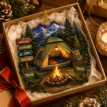 Camping Personalize Acrylic Moutain Camping