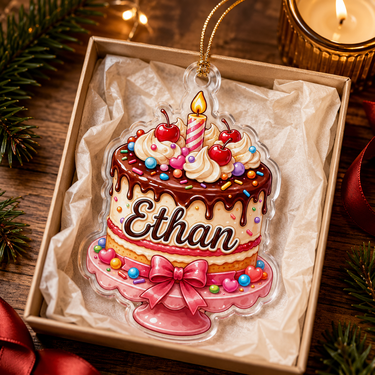 Custom Dessert Birthday Cake Acrylic