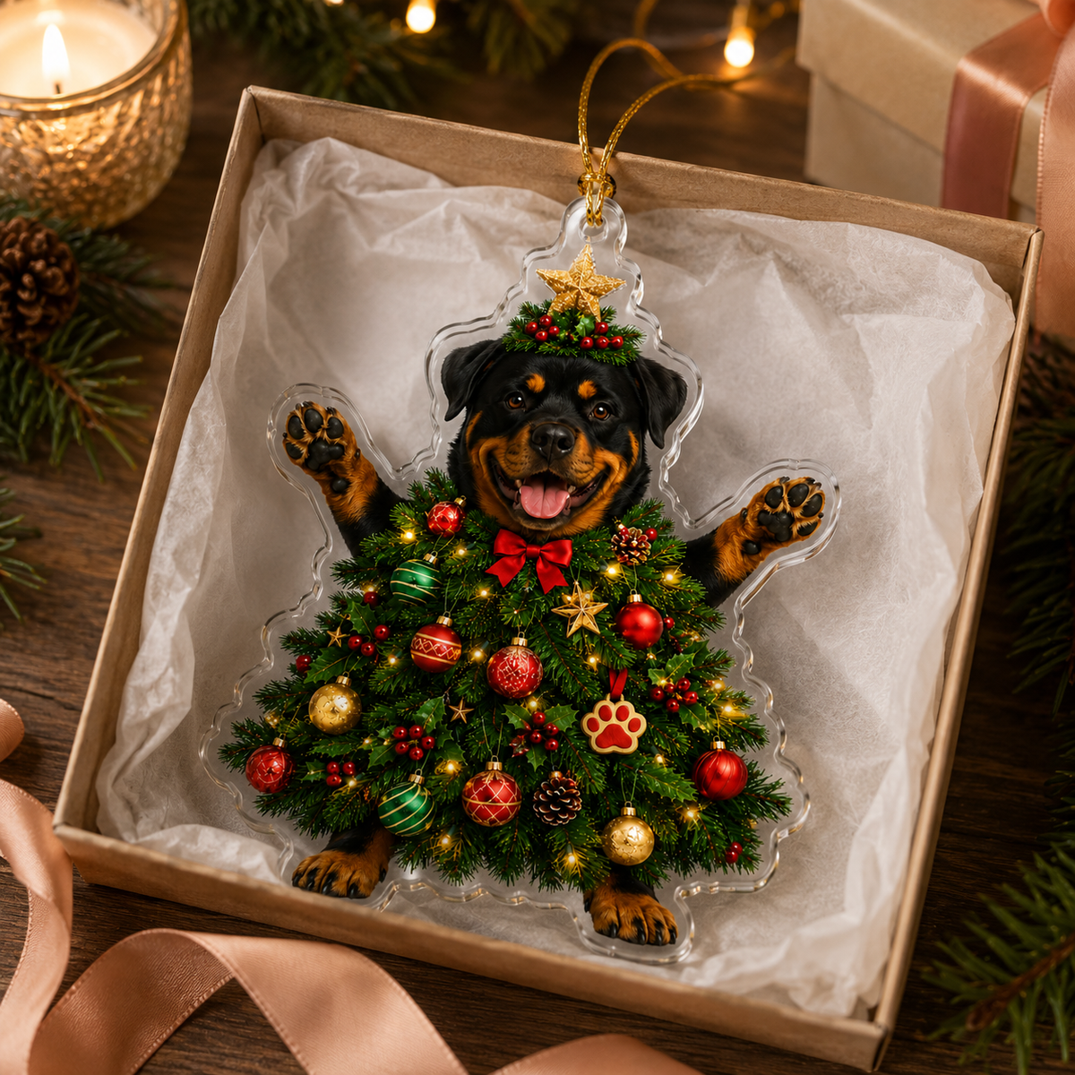 Dog Santa Tree Rottweiler