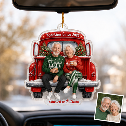 Custom Photo Christmas Truck Grandparents