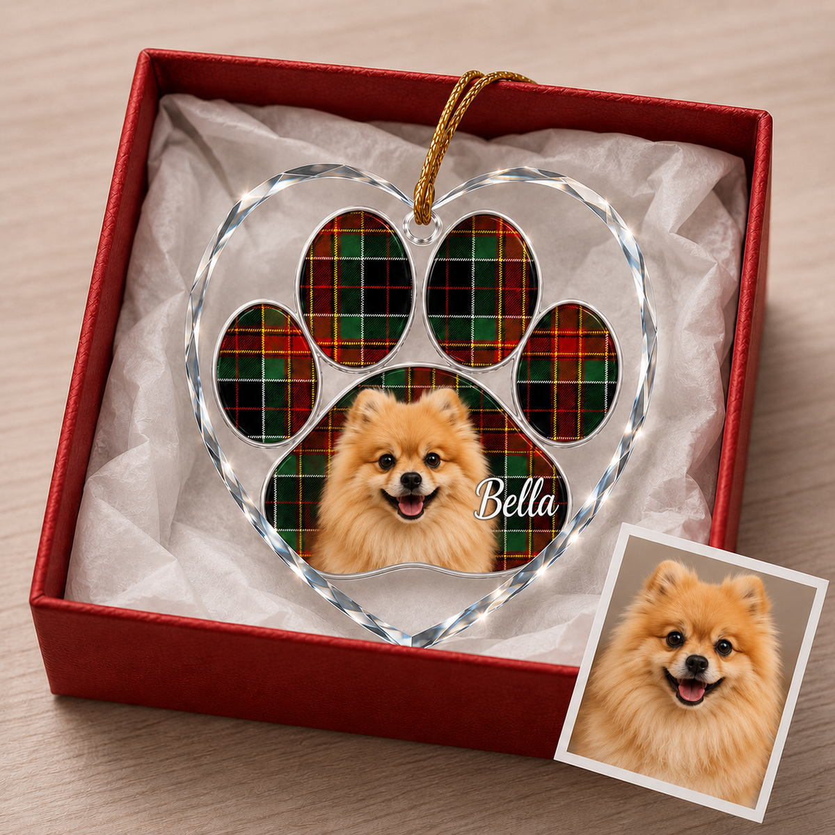 Custom Name  With Paw Print