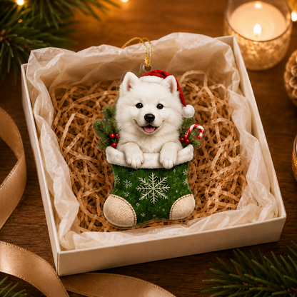 Dog Christmas Socks Samoyed