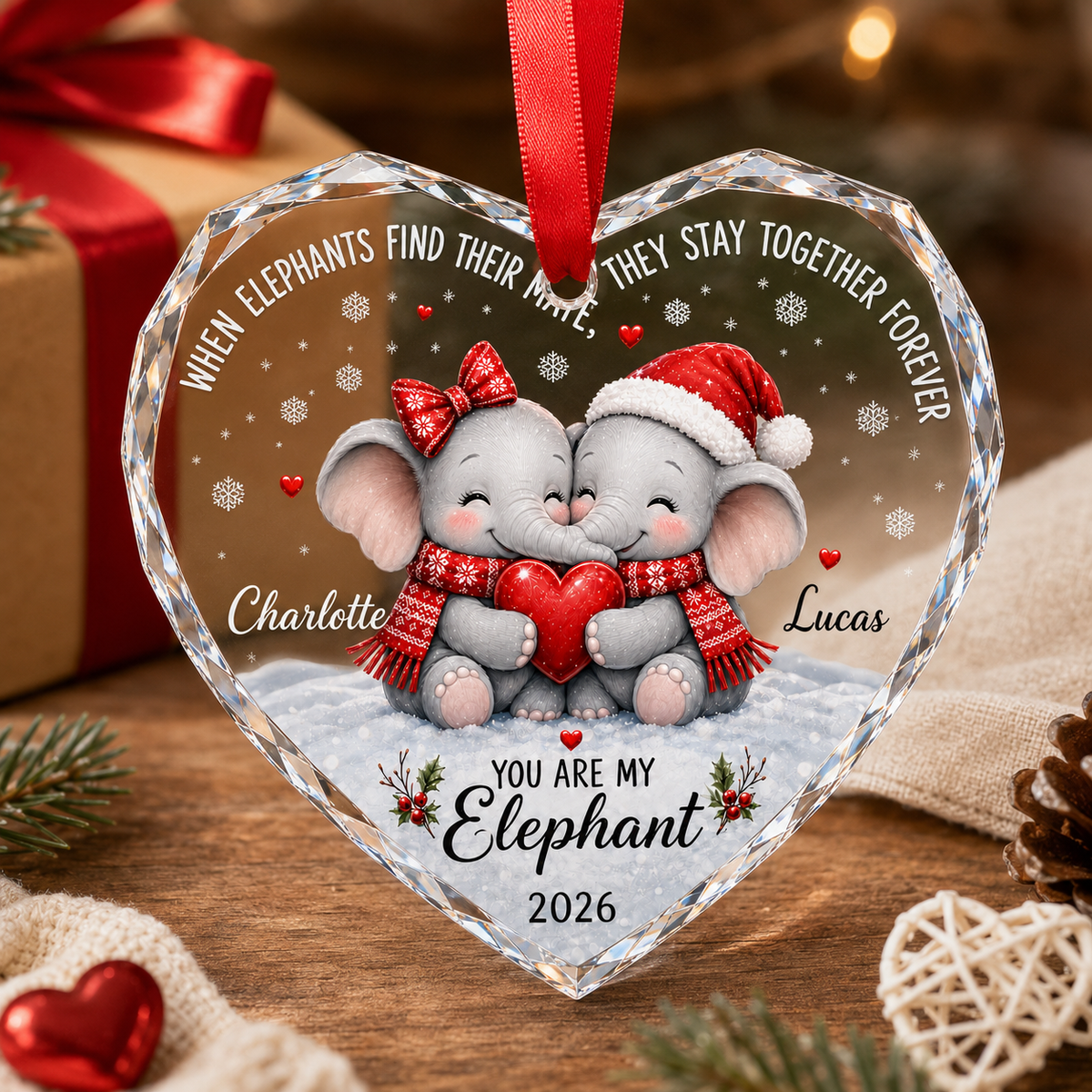Custom Animal Couple Elephant
