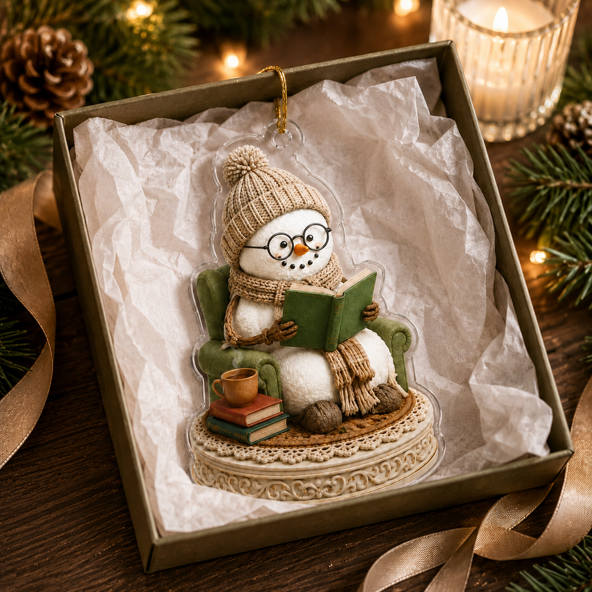 Snowman Hobbies Acrylic Reading