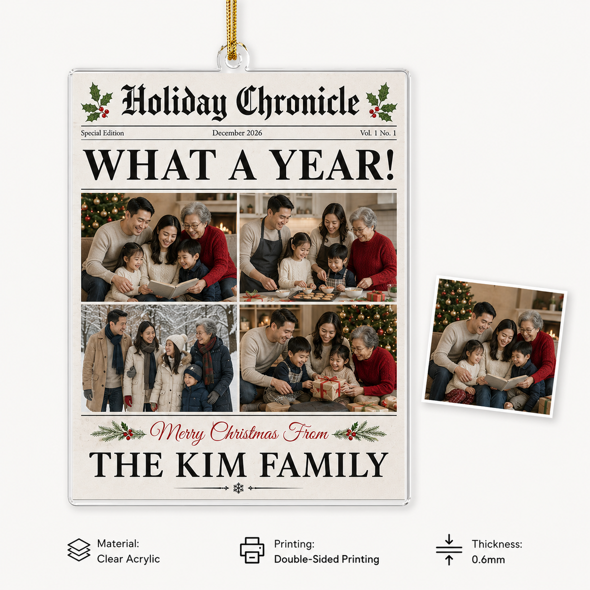 Family Photo Newspaper