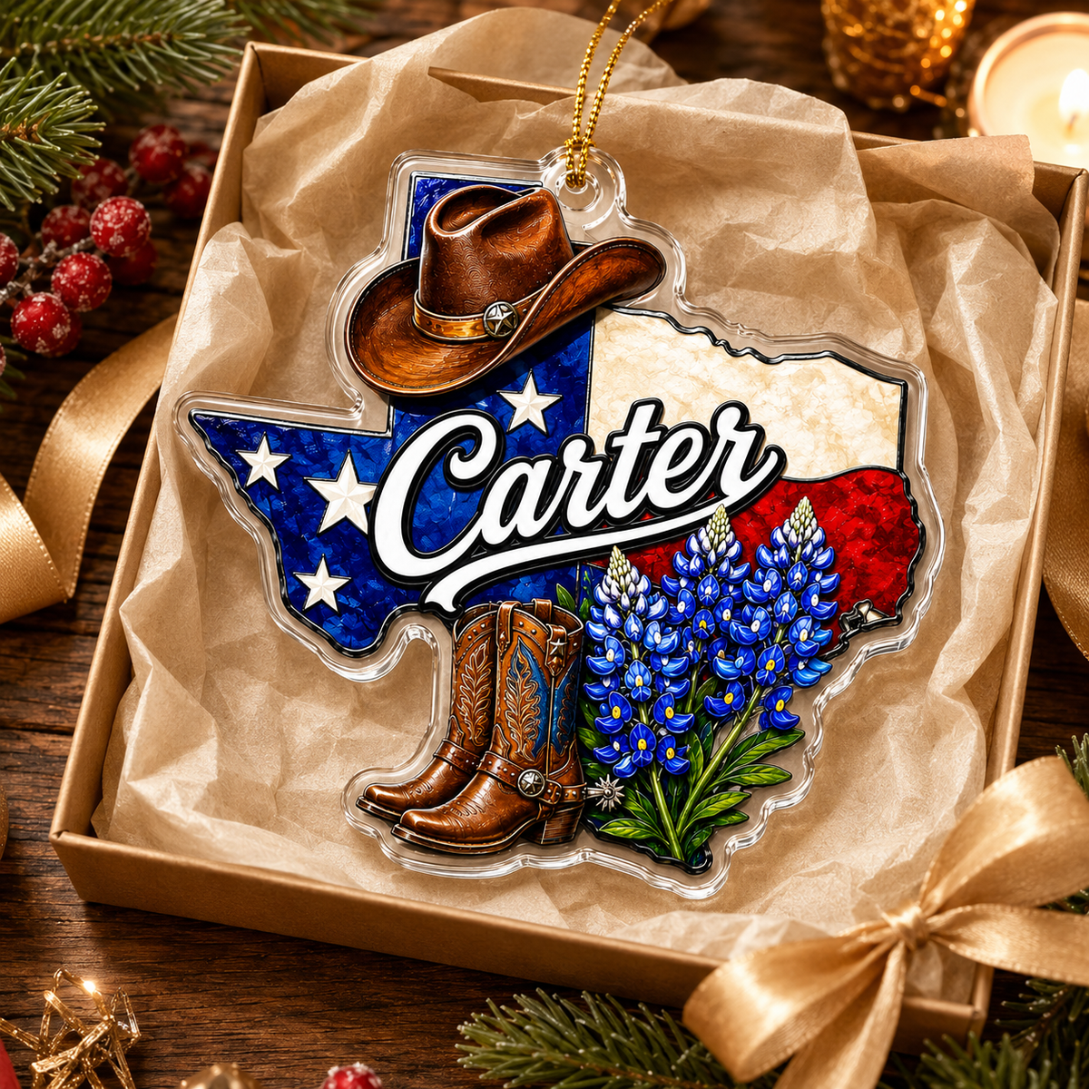 Personalized Boost Texas Bluebonnet Acrylic