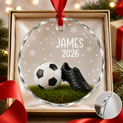 Sport Glass Ornament Soccer Field