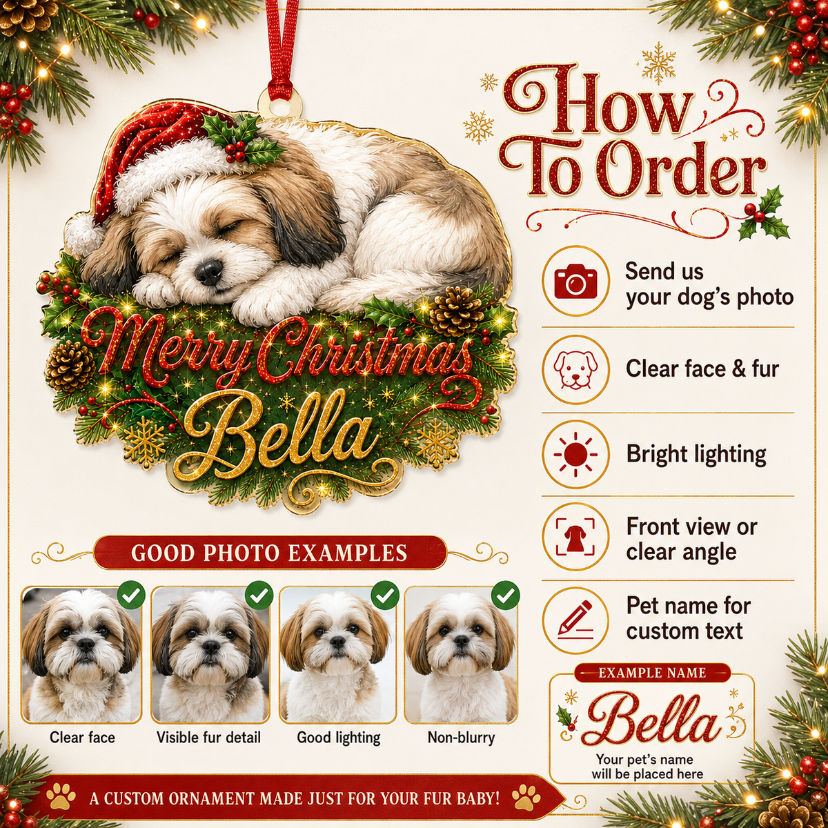Custom Photo Dog Christmas Style 20
