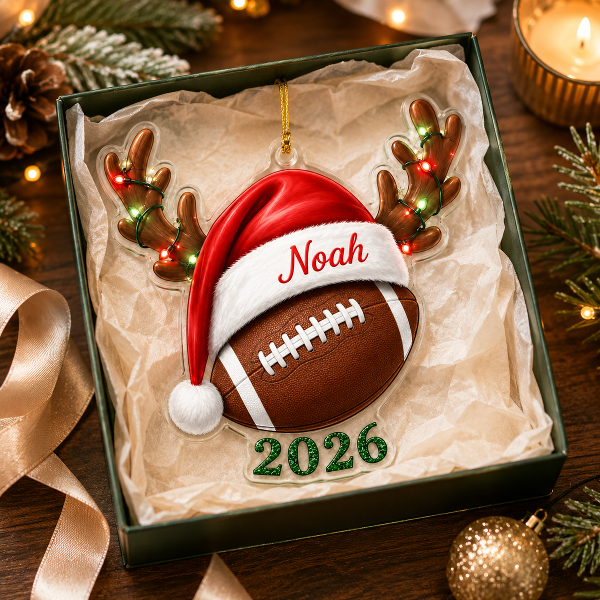 Christmas Sports 2026 American Football Acrylic