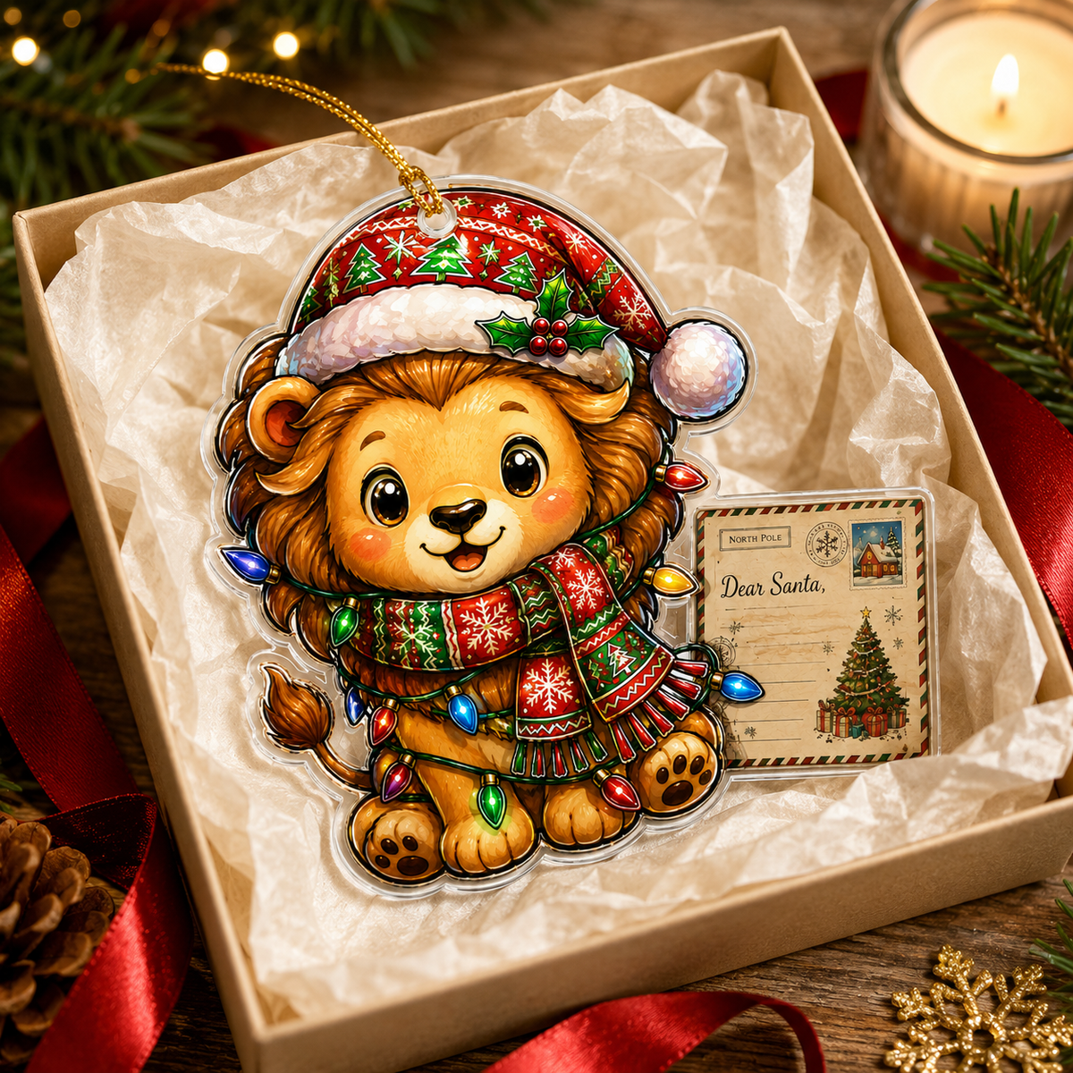 Animal With Christmas Led Lion