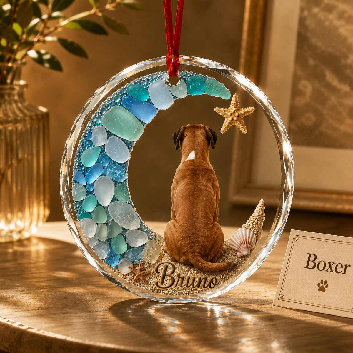 Custom Dog Seashell Boxer