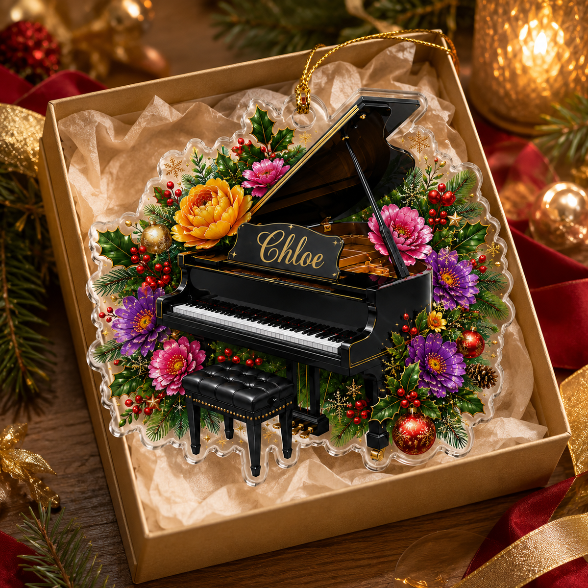 Piano Custome Name Acrylic Style 8