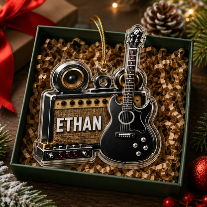 Guitar Custom Name Acrylic - Guitar Amplifier and Speakers