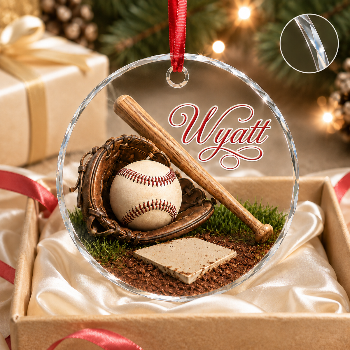 Sports Glass Ornament Baseball