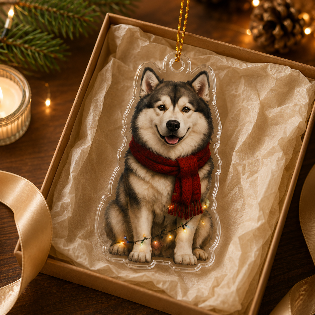 Dog Christmas Ledlight Alaskan Malamute