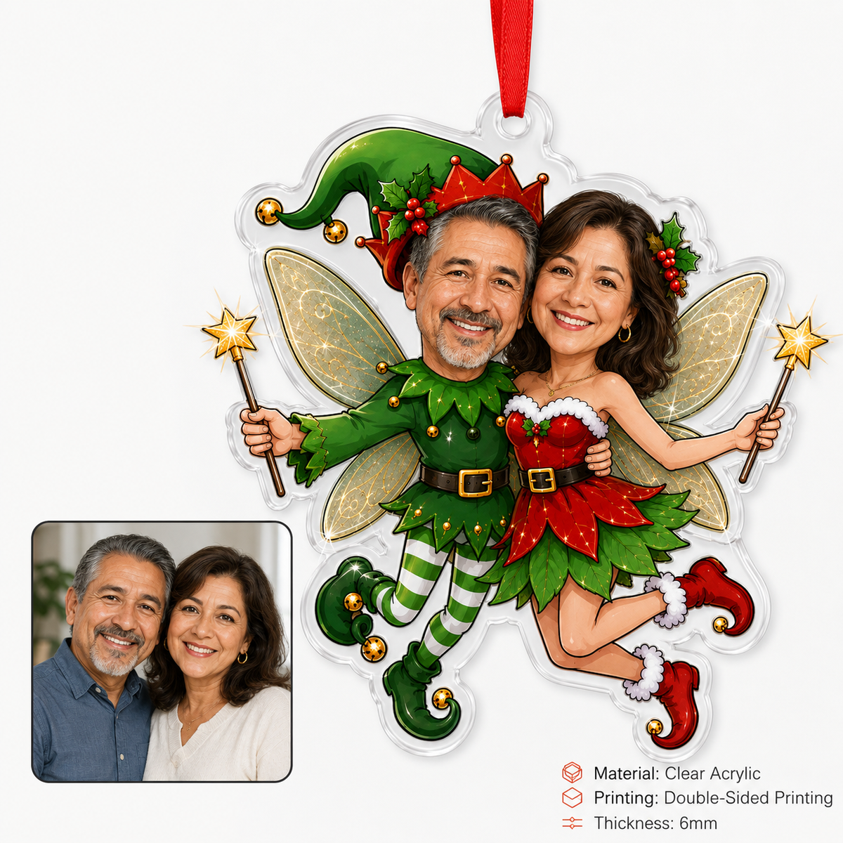 Custome Photo Couple Tinkle Bell