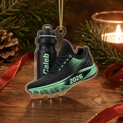Custom Runner Acrylic - Running Shoes and Bottle