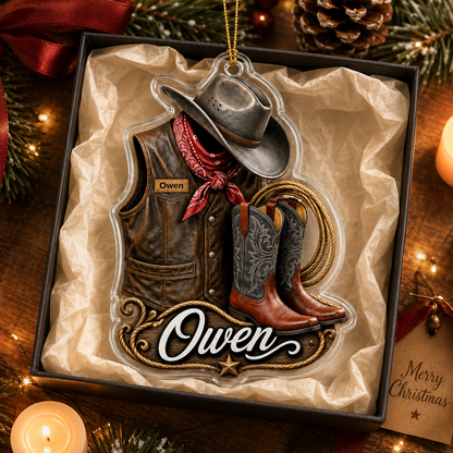 Personalized Boost Cowboy Outfit Acrylic