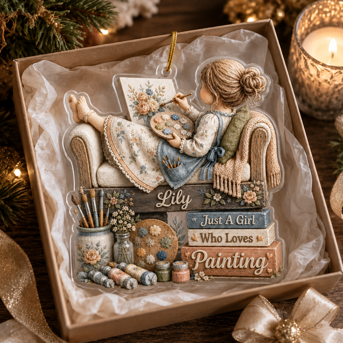 Personalized Just A Girl Hobby Painting