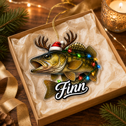 Fishing Christmas Lights Walleye Acrylic