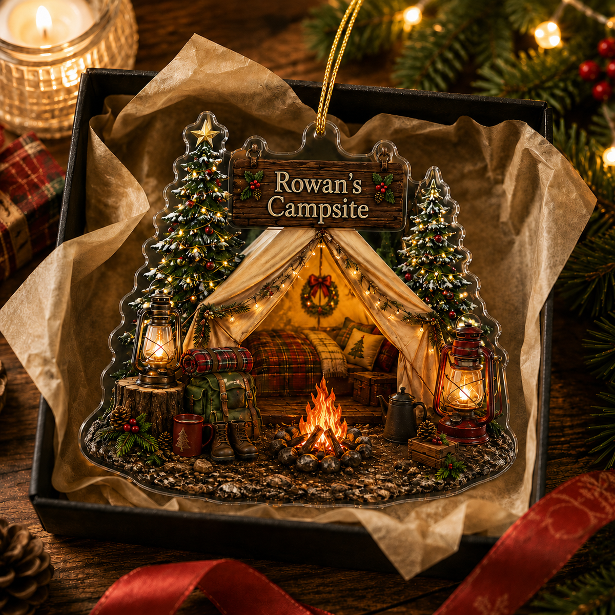 Camping Personalize Acrylic Campsite
