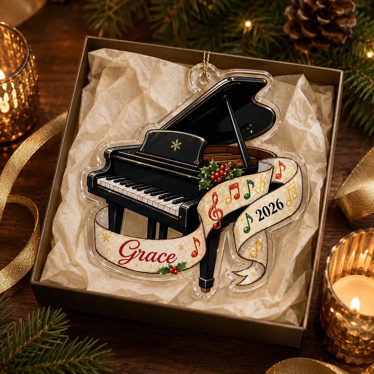 Piano Custome Name Acrylic Style 12