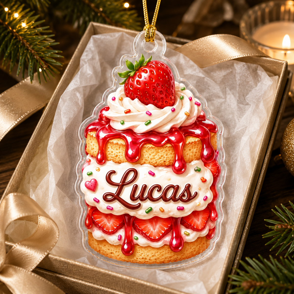 Custom Dessert Strawberry Shortcake Acrylic