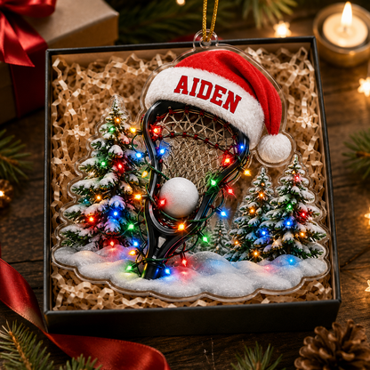 Custom Sports Christmas Acrylic - Lacrosse
